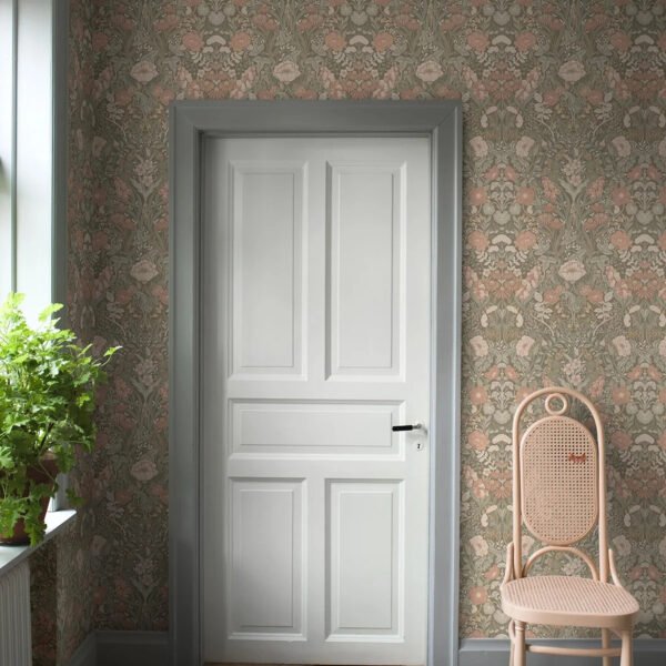 Boråstapeter Orangeri Behang Örtagård 5723 | Groen, Wit & Roze – sfeerfoto 1