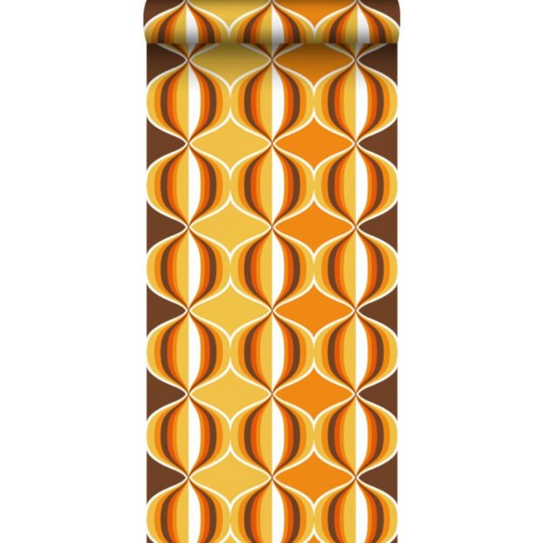 Sanders & Sanders Trends & More Retro Behang 935269 | Oranje, Geel & Bruin – sfeerfoto 1