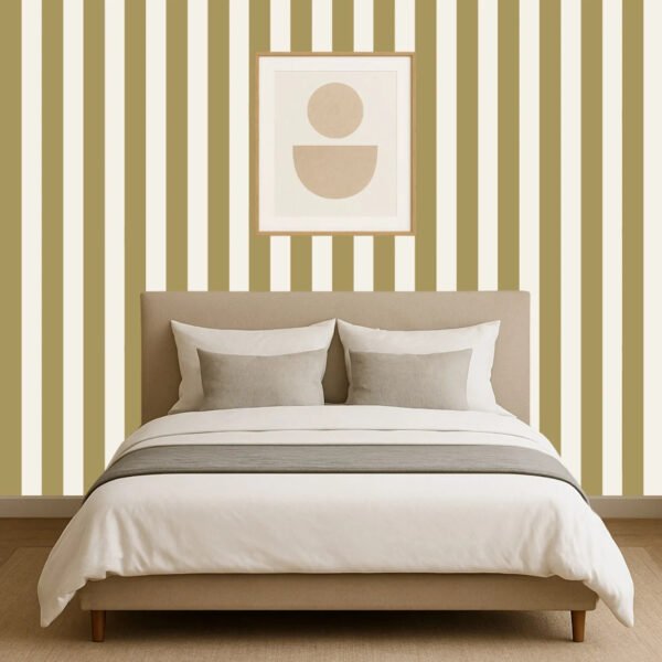 Mossy Stripes Behang | Mosgroen SW-75-MS04 – sfeerfoto 1