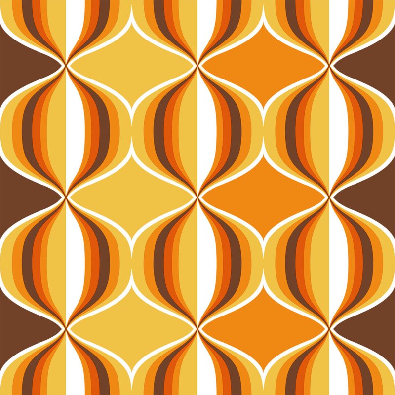 Sanders & Sanders Trends & More Retro Behang 935269 | Oranje, Geel & Bruin